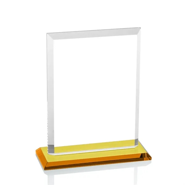 Our extraordinary beveled Starfire rectangle award is combined with amber optical... from ASI 84592 St Regis Group / St Regis