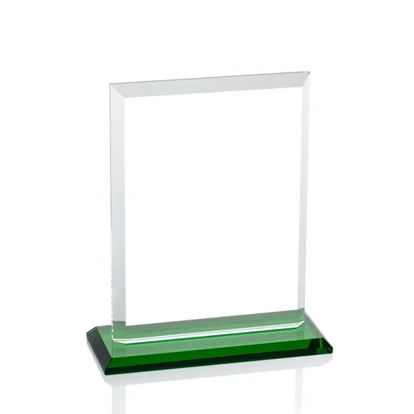 Our extraordinary beveled Starfire rectangle award is combined with emerald optical... from ASI 84592 St Regis Group / St Regis
