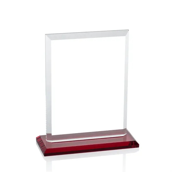 Our extraordinary beveled Starfire rectangle award is combined with ruby optical... from ASI 84592 St Regis Group / St Regis