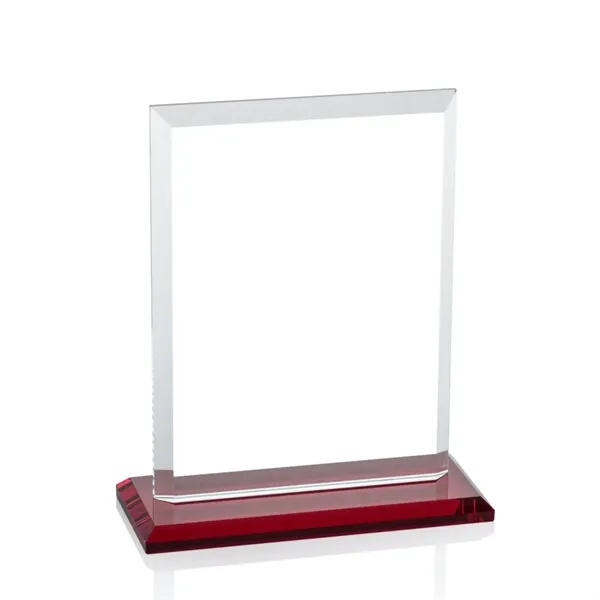 Our extraordinary beveled Starfire rectangle award is combined with ruby optical... from ASI 84592 St Regis Group / St Regis