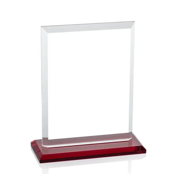 Our extraordinary beveled Starfire rectangle award is combined with ruby optical... from ASI 84592 St Regis Group / St Regis