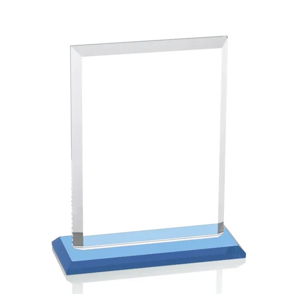 Our extraordinary beveled Starfire rectangle award is combined with sky blue... from ASI 84592 St Regis Group / St Regis