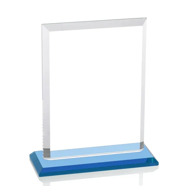 Our extraordinary beveled Starfire rectangle award is combined with sky blue... from ASI 84592 St Regis Group / St Regis