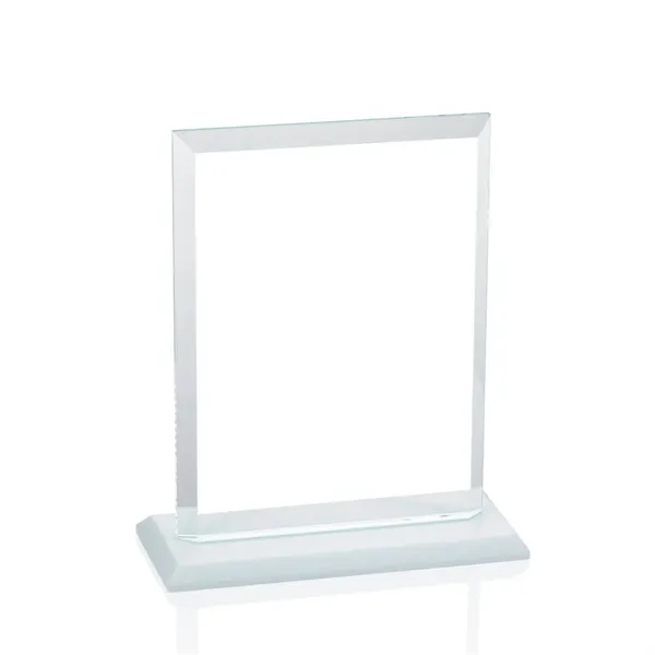 Our extraordinary beveled Starfire rectangle award is combined with white optical... from ASI 84592 St Regis Group / St Regis