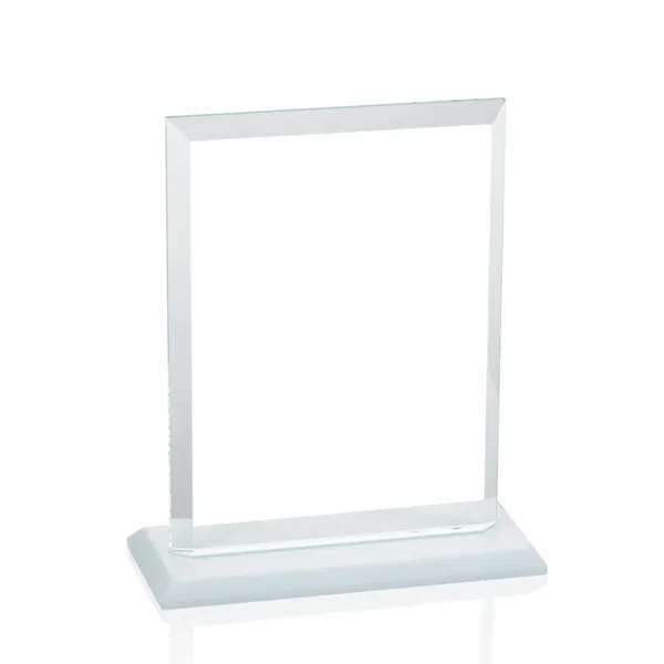 Our extraordinary beveled Starfire rectangle award is combined with white optical... from ASI 84592 St Regis Group / St Regis