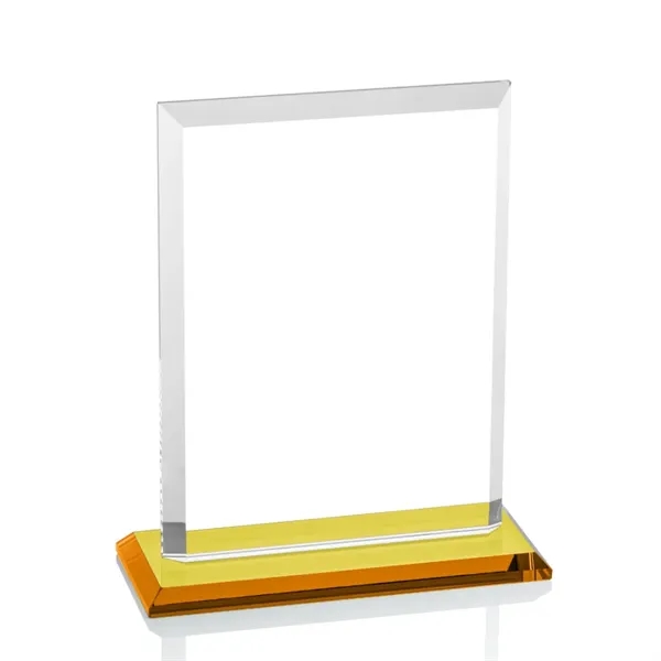 Our extraordinary beveled Starfire rectangle award is combined with amber optical... from ASI 84592 St Regis Group / St Regis