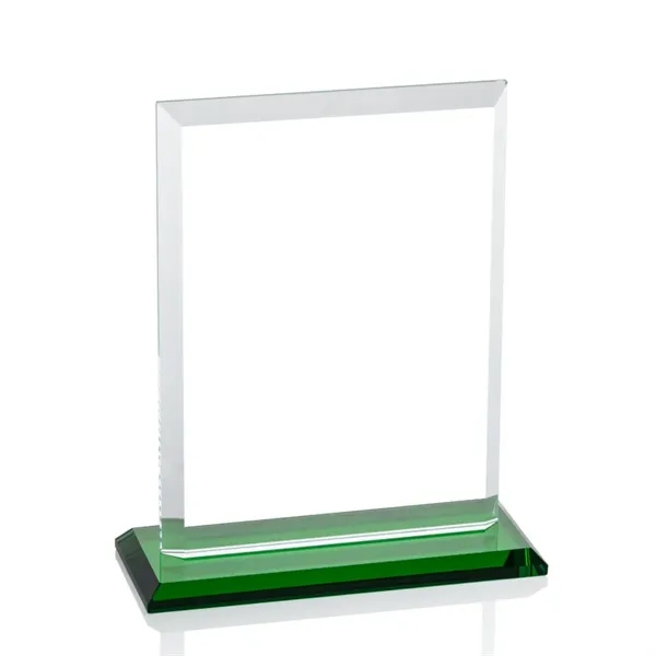 Our extraordinary beveled Starfire rectangle award is combined with emerald optical... from ASI 84592 St Regis Group / St Regis