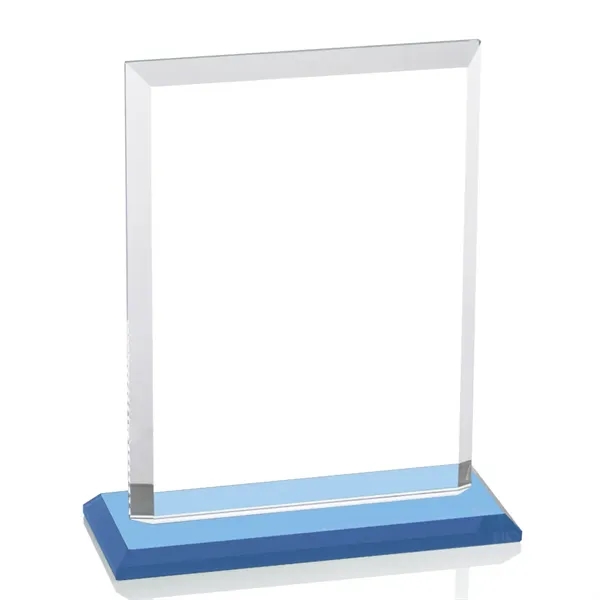 Our extraordinary beveled Starfire rectangle award is combined with sky blue... from ASI 84592 St Regis Group / St Regis