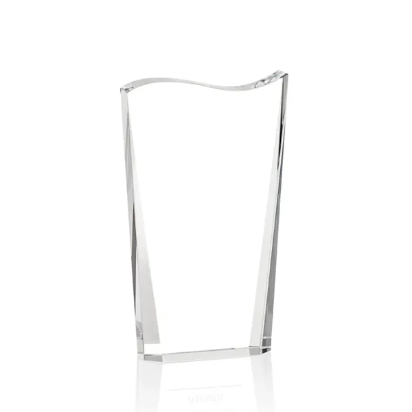 Freestanding optical crystal award with deep beveled sides and a contoured... from ASI 84592 St Regis Group / St Regis