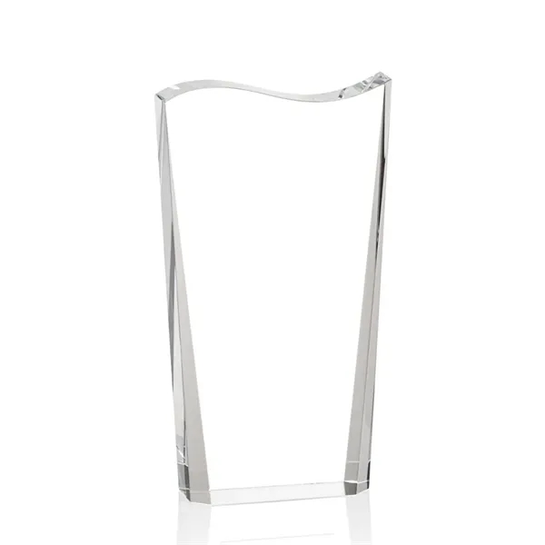 Freestanding optical crystal award with deep beveled sides and a contoured... from ASI 84592 St Regis Group / St Regis