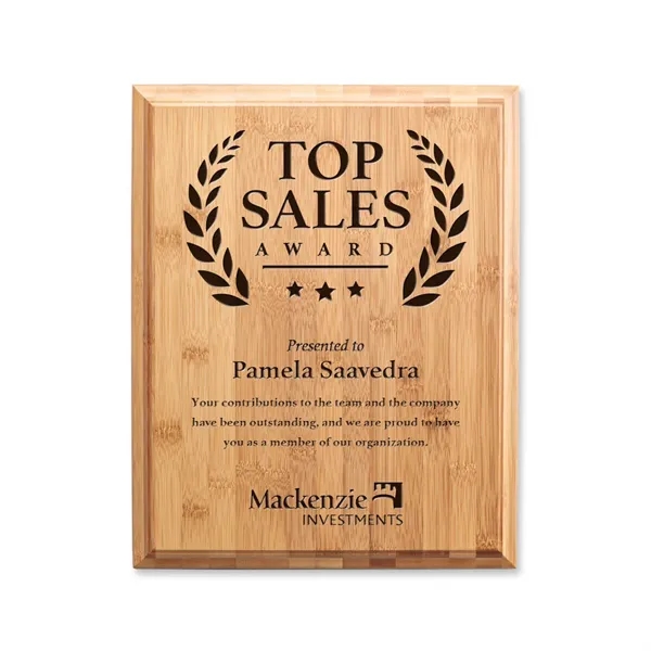 Let the natural elegance of  the Bamboo Engraved Plaque capture... from ASI 84592 St Regis Group / St Regis