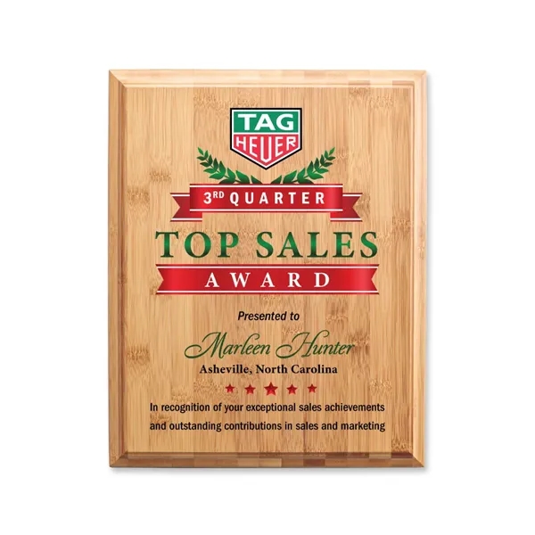 Let the natural elegance of  the Bamboo VividPrint™ Plaque capture... from ASI 84592 St Regis Group / St Regis