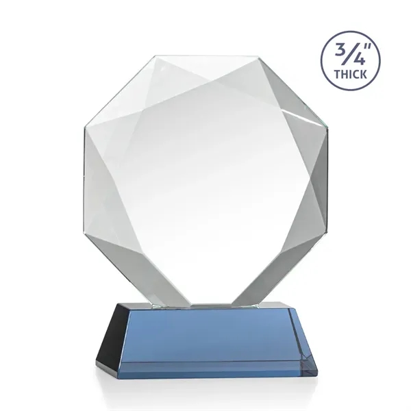 Starfire octagon shape award with faceted edges on a tall tapered... from ASI 84592 St Regis Group / St Regis