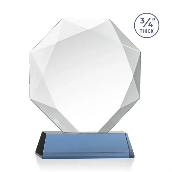 Starfire octagon shape award with faceted edges on a tall tapered... from ASI 84592 St Regis Group / St Regis