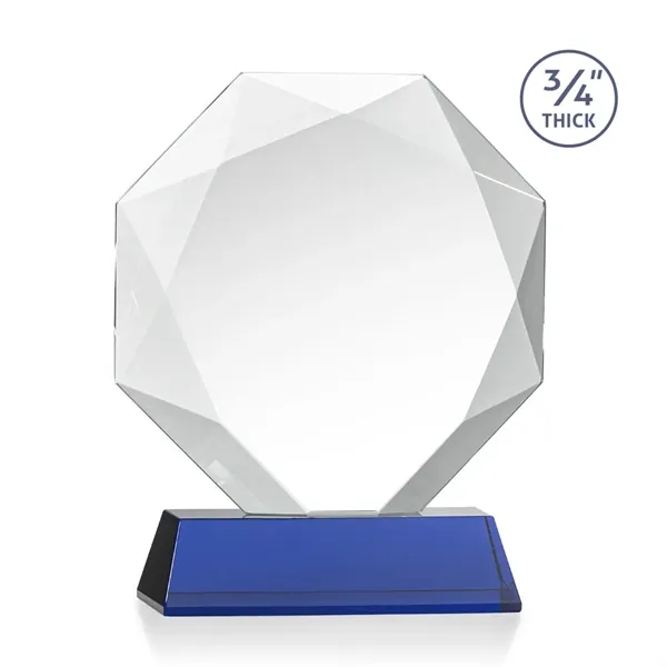Starfire octagon shape award with faceted edges on a tall tapered... from ASI 84592 St Regis Group / St Regis