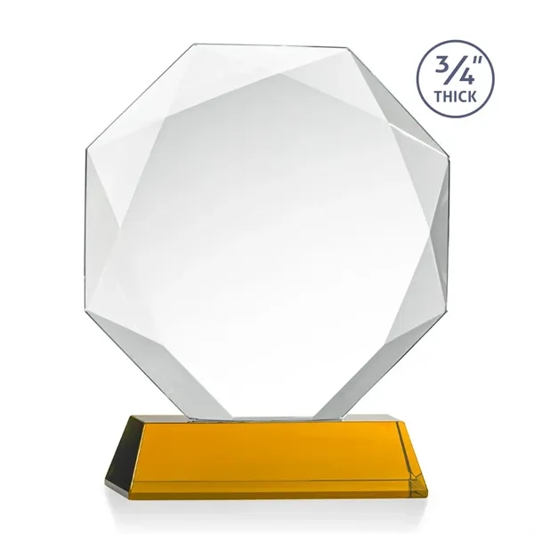 Starfire octagon shape award with faceted edges on a tall tapered... from ASI 84592 St Regis Group / St Regis