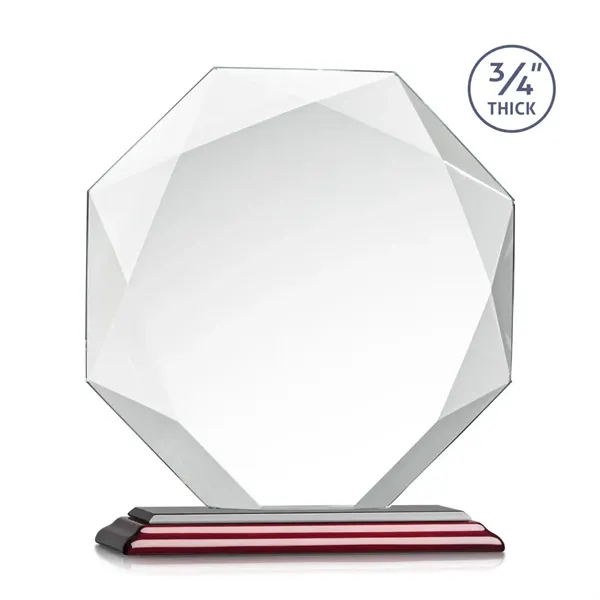Starfire octagon shape award with faceted edges on an Albion™ base.... from ASI 84592 St Regis Group / St Regis