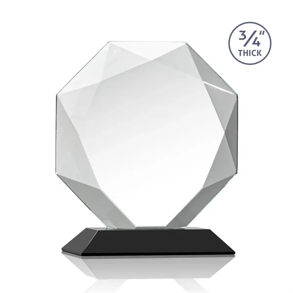 Starfire octagon shape award with faceted edges on a Black base.... from ASI 84592 St Regis Group / St Regis