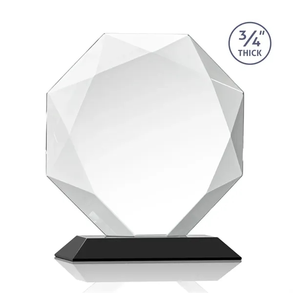 Starfire octagon shape award with faceted edges on a Black base.... from ASI 84592 St Regis Group / St Regis