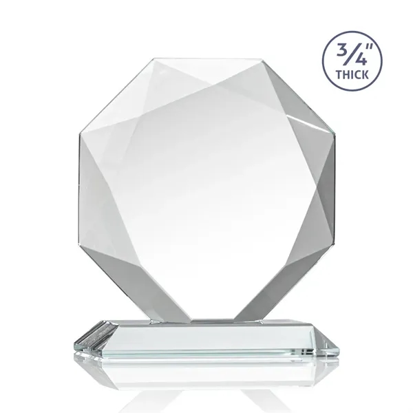 Starfire octagon shape award with faceted edges on a base.... from ASI 84592 St Regis Group / St Regis
