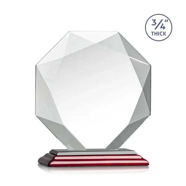 Starfire octagon shape award with faceted edges on an Albion™ base.... from ASI 84592 St Regis Group / St Regis