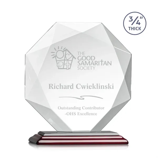 Starfire octagon shape award with faceted edges on an Albion™ base.... from ASI 84592 St Regis Group / St Regis