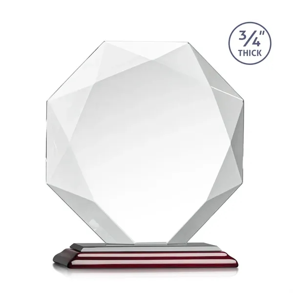 Starfire octagon shape award with faceted edges on an Albion™ base.... from ASI 84592 St Regis Group / St Regis
