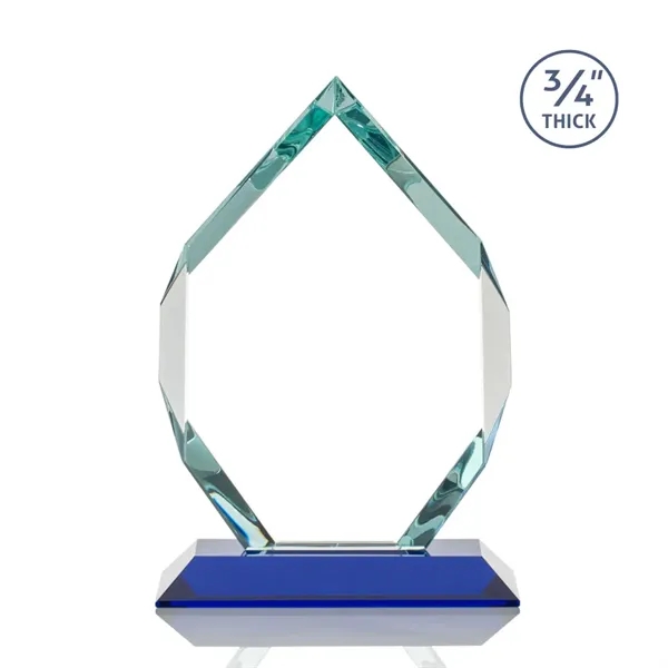 Starfire diamond shape award on blue base.... from ASI 84592 St Regis Group / St Regis