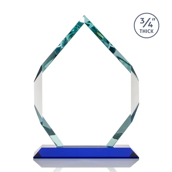 Starfire diamond shape award on blue base.... from ASI 84592 St Regis Group / St Regis