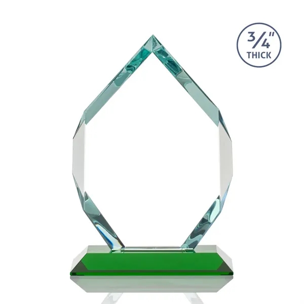 Starfire diamond shape award on green base.... from ASI 84592 St Regis Group / St Regis