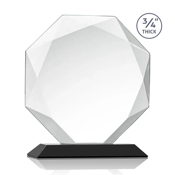 Starfire octagon shape award with faceted edges on a Black base.... from ASI 84592 St Regis Group / St Regis