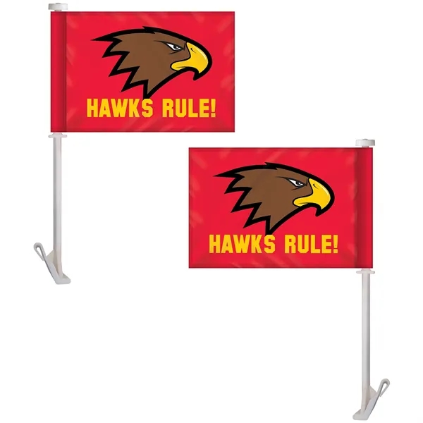 7.5" x 10.5" Double Sided Custom Car Flag on a premium... from ASI 80228 Quinn