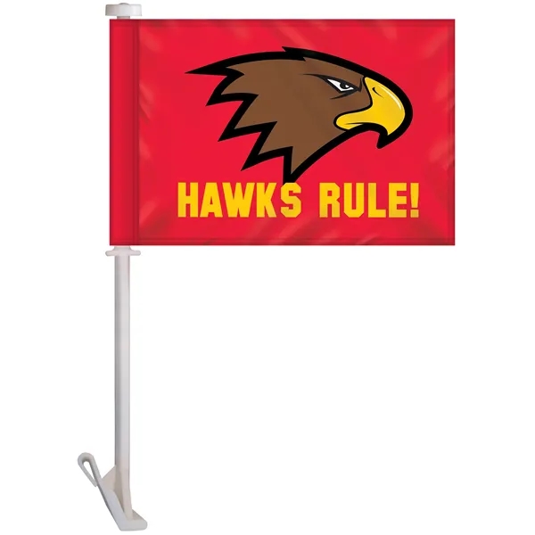 7.5" x 10.5" Single Reverse Custom Car Flag on a premium... from ASI 80228 Quinn