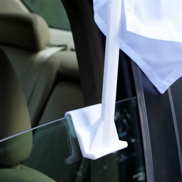 7.5" x 10.5" Single Reverse Custom Car Flag on a premium... from ASI 80228 Quinn