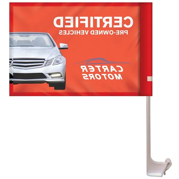 7.5" x 10.5" Single Reverse Custom Knit Polyester Car Flag with... from ASI 80228 Quinn