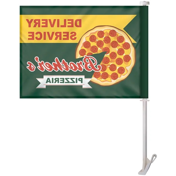 11.5" x 15" polyester car flag mounted on a plastic staff... from ASI 80228 Quinn