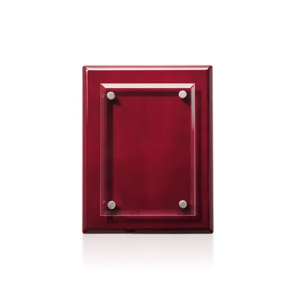 Starfire crystal plaque on highly polished rosewood piano finished backing.... from ASI 84592 St Regis Group / St Regis