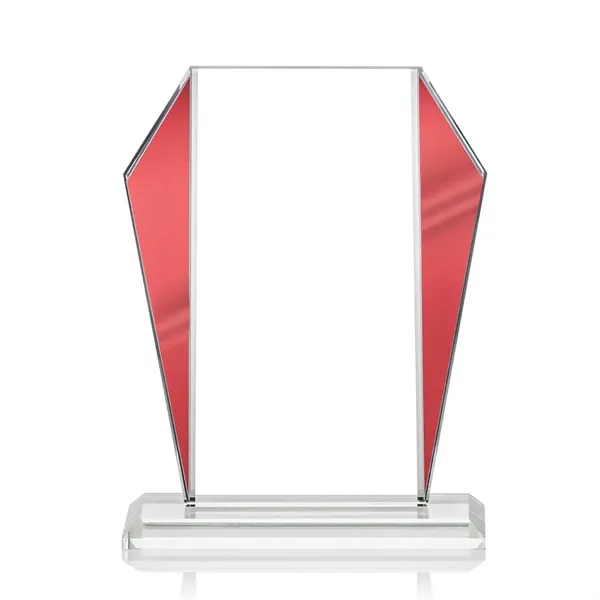 The Newbury Starfire Crystal VividPrint™ Award features elegant Red Metallic accents... from ASI 84592 St Regis Group / St Regis