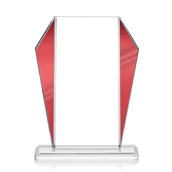 The Newbury Starfire Crystal VividPrint™ Award features elegant Red Metallic accents... from ASI 84592 St Regis Group / St Regis