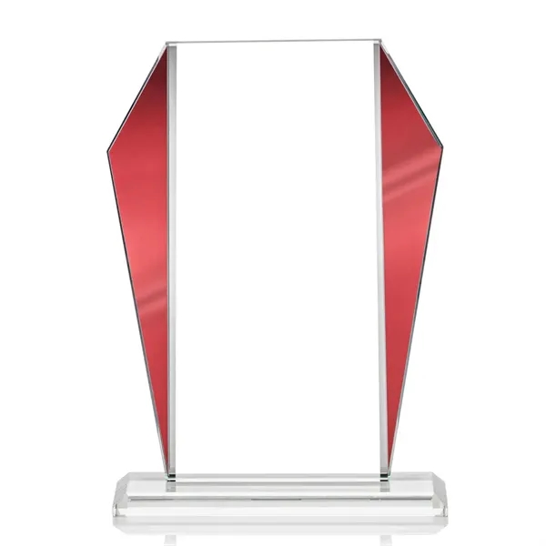 The Newbury Starfire Crystal VividPrint™ Award features elegant Red Metallic accents... from ASI 84592 St Regis Group / St Regis