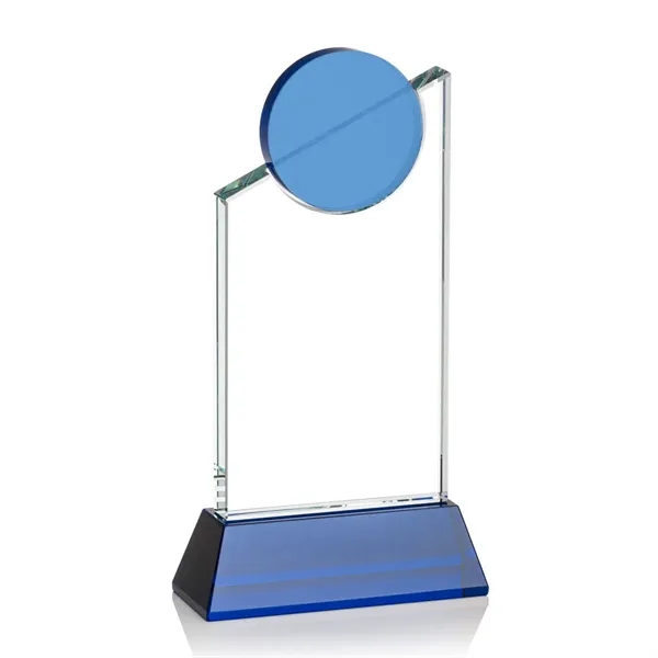 Striking Optical Crystal  VividPrint™ Fleet Award features a slanted tower... from ASI 84592 St Regis Group / St Regis