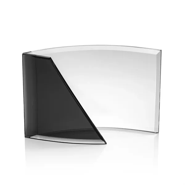 Ultra-Contemporary Starfire Crescent Award features a front curving ebony or sapphire... from ASI 84592 St Regis Group / St Regis