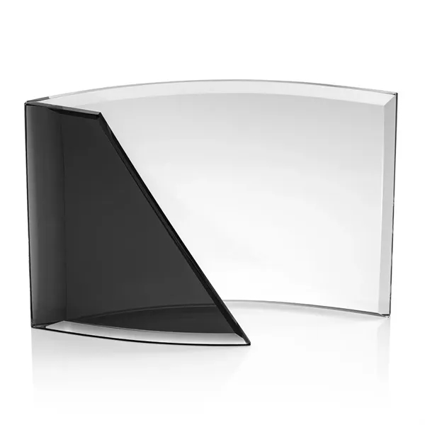 Ultra-Contemporary Starfire Crescent Award features a front curving ebony or sapphire... from ASI 84592 St Regis Group / St Regis