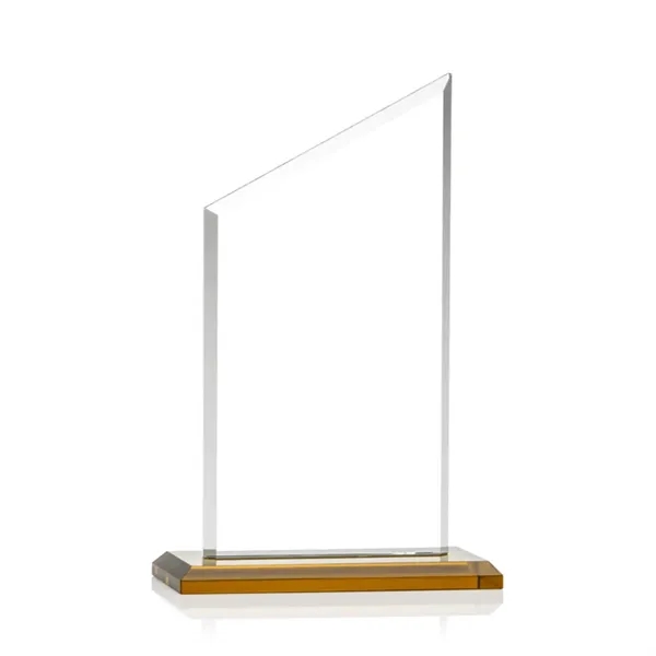 The Conacher is a slant-topped 3/8" Starfire Crystal upright with simple... from ASI 84592 St Regis Group / Prestige Glass