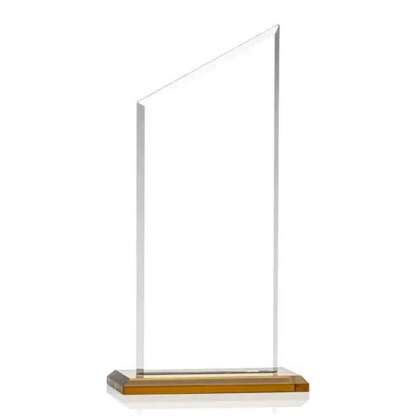 The Conacher is a slant-topped 3/8" Starfire Crystal upright with simple... from ASI 84592 St Regis Group / Prestige Glass
