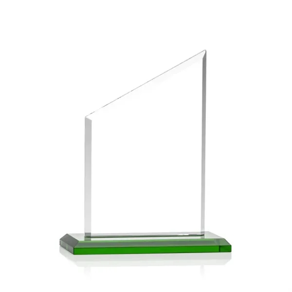 The Conacher is a slant-topped 3/8" Starfire Crystal upright with simple... from ASI 84592 St Regis Group / Prestige Glass