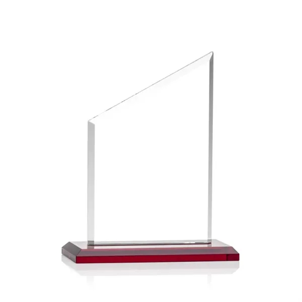 The Conacher is a slant-topped 3/8" Starfire Crystal upright with simple... from ASI 84592 St Regis Group / Prestige Glass