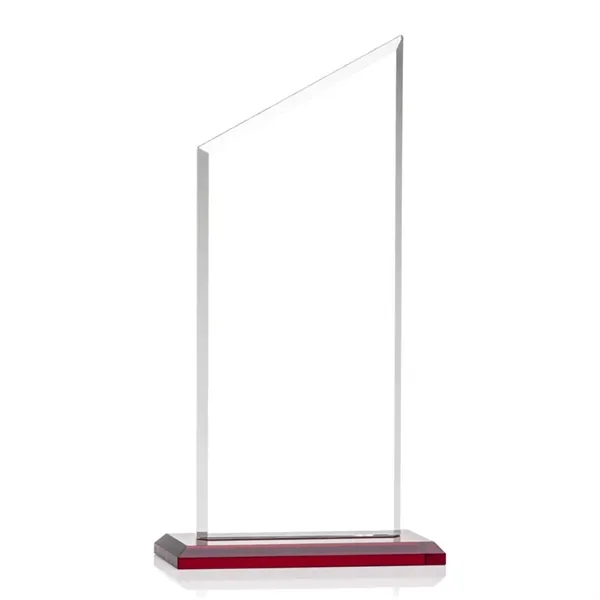 The Conacher is a slant-topped 3/8" Starfire Crystal upright with simple... from ASI 84592 St Regis Group / Prestige Glass