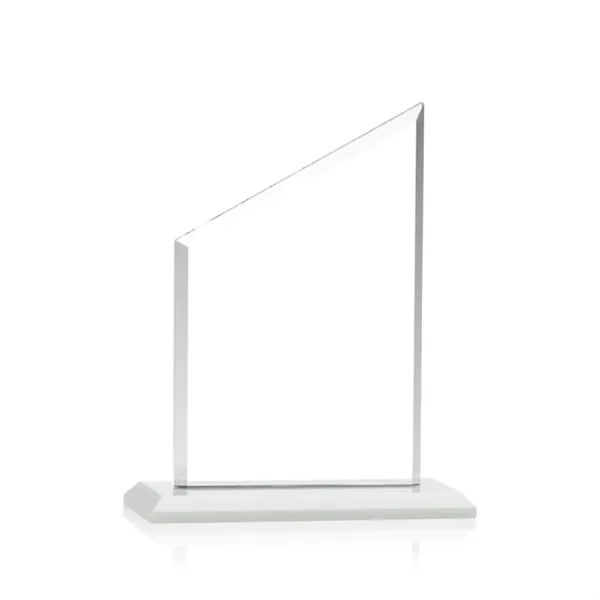 The Conacher is a slant-topped 3/8" Starfire Crystal upright with simple... from ASI 84592 St Regis Group / Prestige Glass