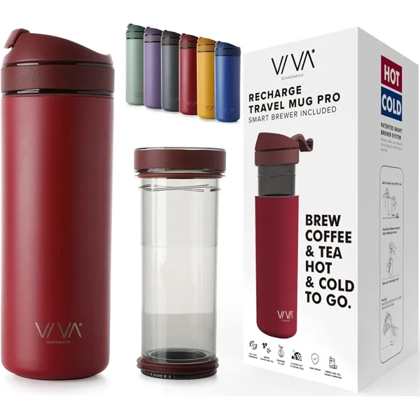 Travel Mug Reinvented Patented,Steep Control,Leak-Proof,Makes Tea or Coffee Hot or Iced... from ASI 72657 Active Life Promo / Apres Ski Active Life